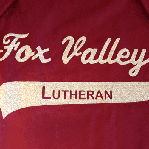 heat transfer vinyl fox valley lutheran shirt